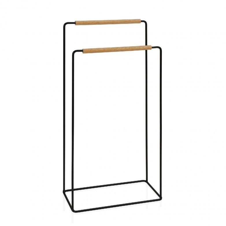 BLACK TOWEL RACK