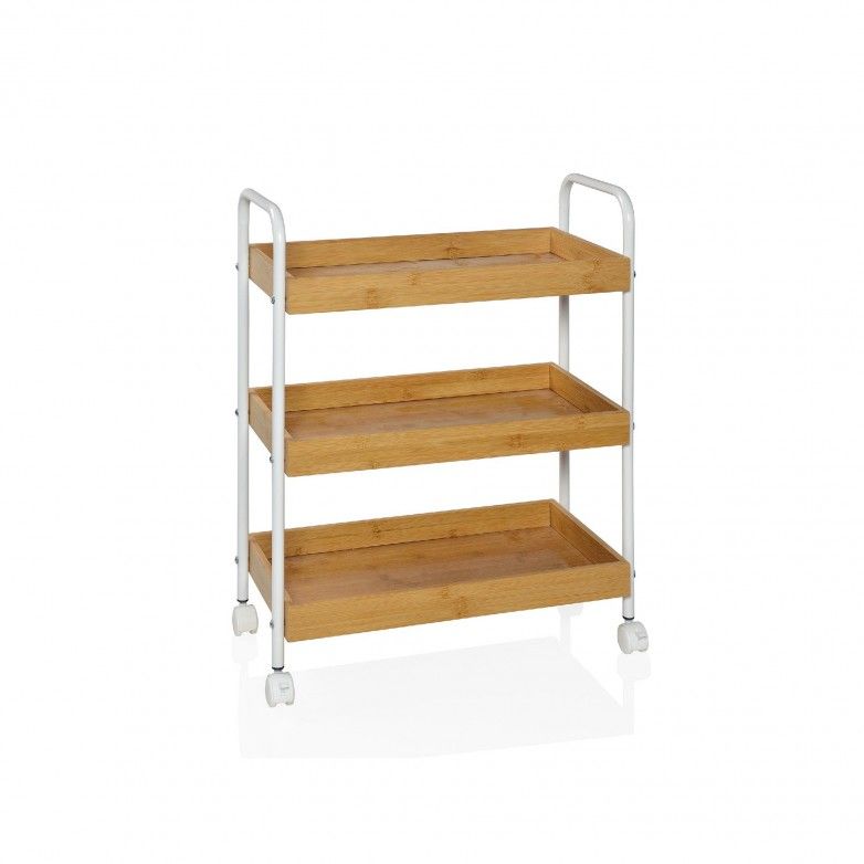 WHITE SUPPORT TROLLEY