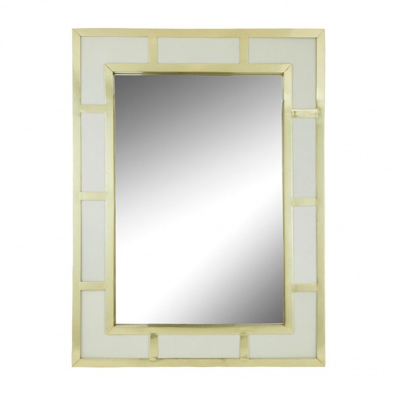 WHITE AND GOLD MIRROR
