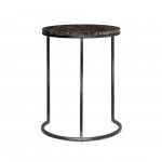 BLACK MARBLE SIDE TABLE L