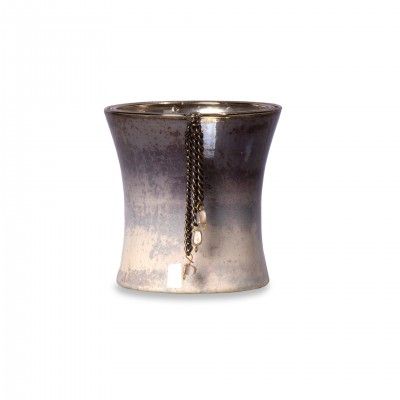 GLASS DECORATIVE CUP WITH CHAINS II