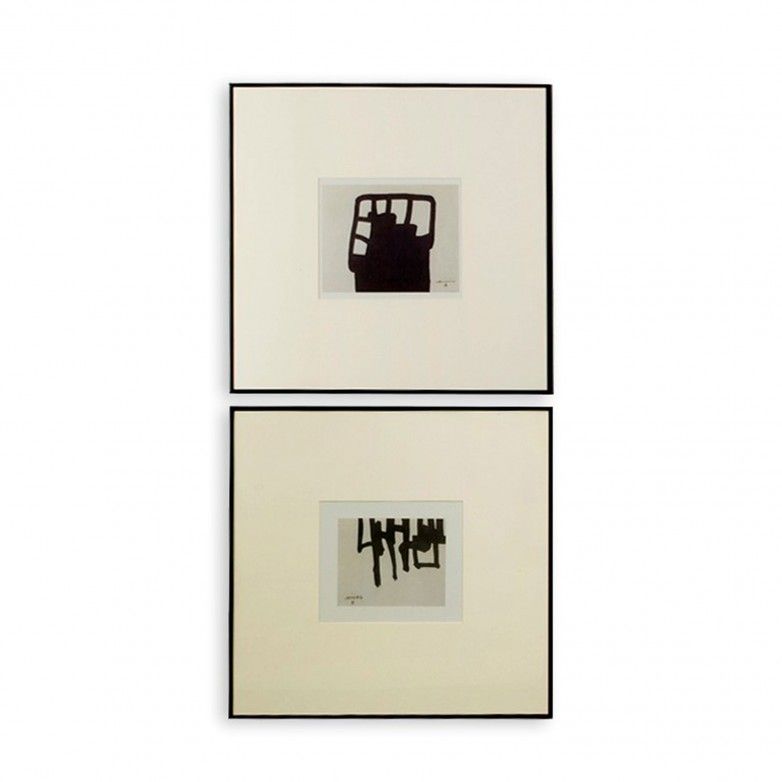 SET OF 2 BOLD ABSTRACT FRAMES