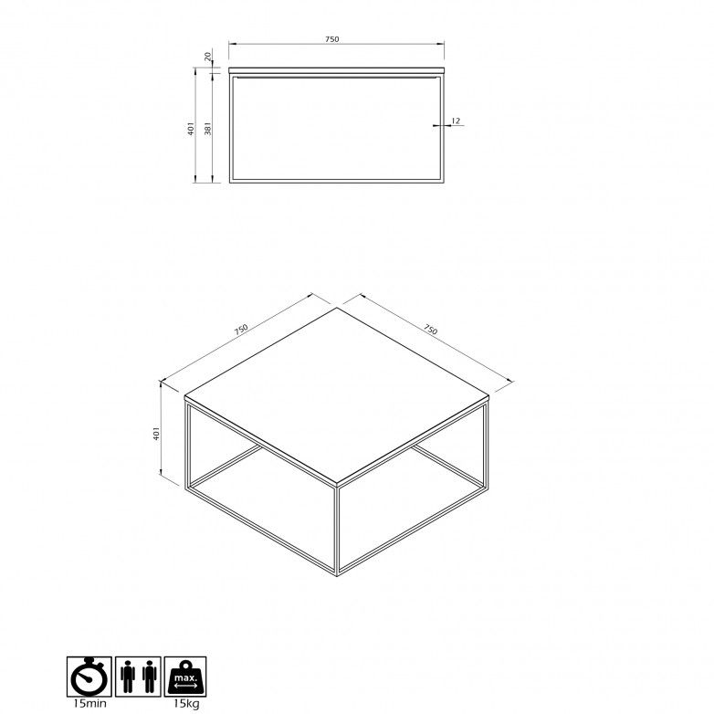 MESA APOIO GLEAM OAK I