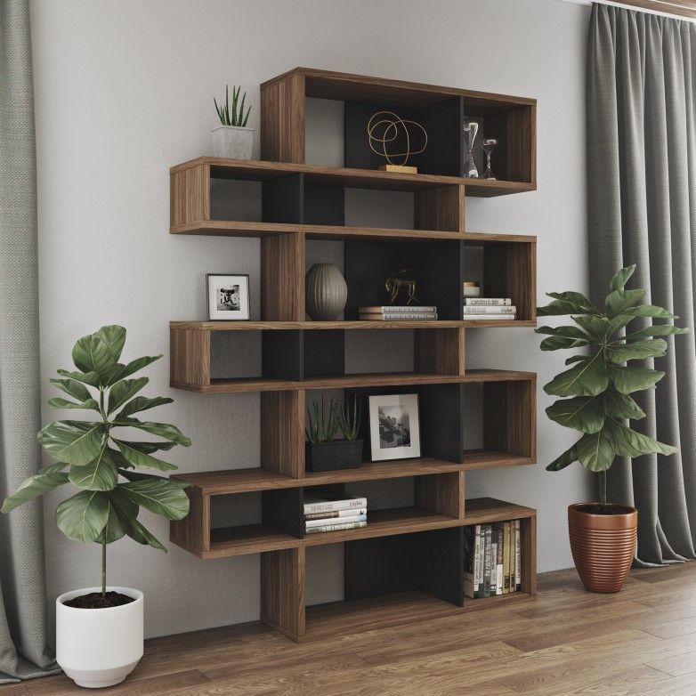 WALNUT BLACK LONDON BOOKCASE II