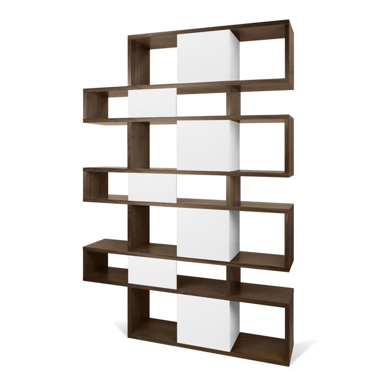 WALNUT WHITE LONDON BOOKCASE II