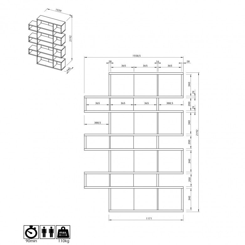 ESTANTE LONDON OAK II