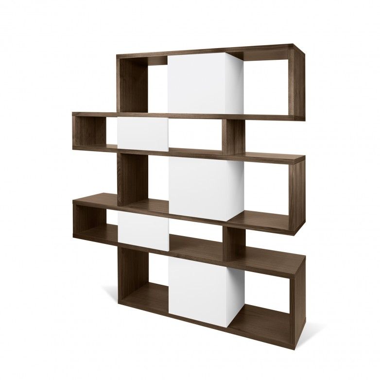 WALNUT WHITE LONDON BOOKCASE I