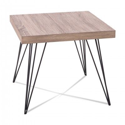 SQUARE WOOD SIDE TABLE