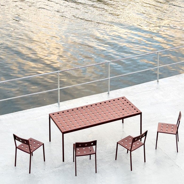 BALCONY RED OUTDOOR DINING TABLE