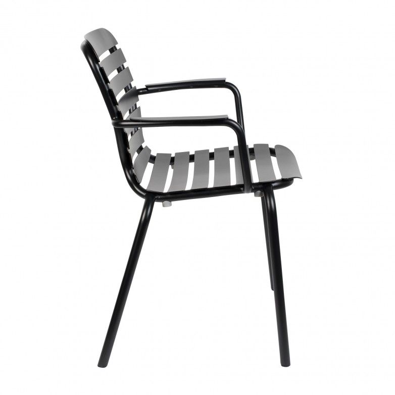 VONDEL BLACK SET OF 2 OUTDOOR CHAIRS