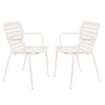 VONDEL WHITE SET OF 2 OUTDOOR CHAIRS