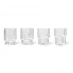 RIPPLE CLEAR SMALL SET OF 4 GLASSES
