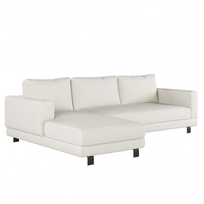 MILAN PEARL SOFA WITH CHAISE LONGUE