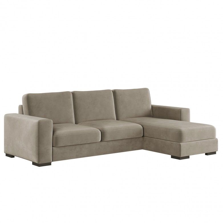 SOF CON CHAISE LONGUE ORION TAUPE