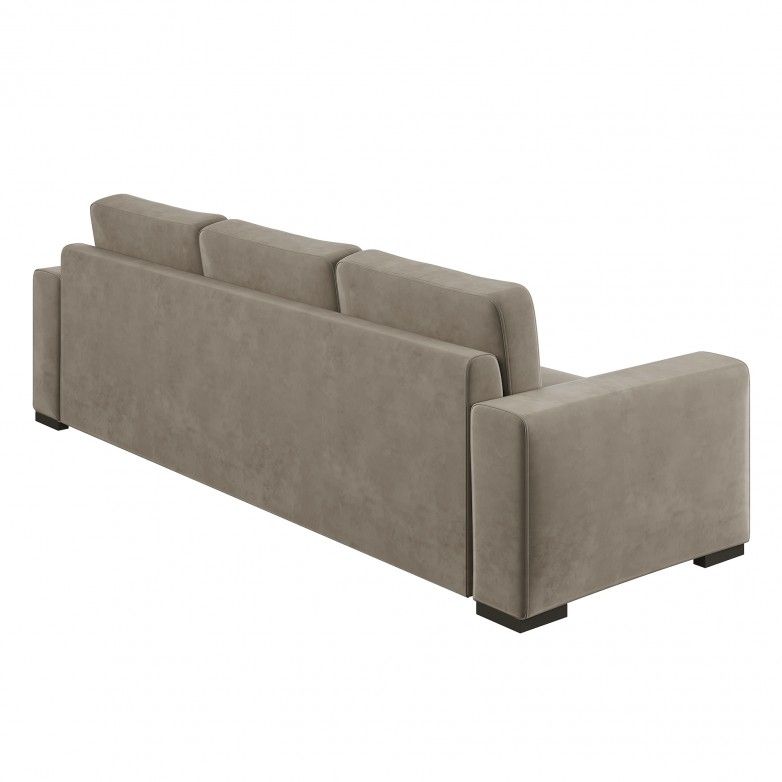 ORION TAUPE SOFA WITH CHAISE LONGUE
