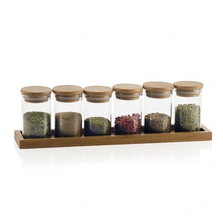 YAN SET OF 6 JARS OF SPICES